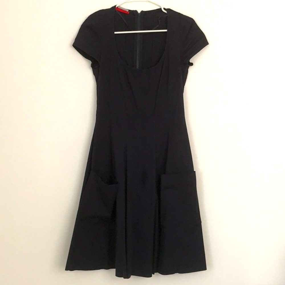 Prada Navy Cotton A-Line Dress